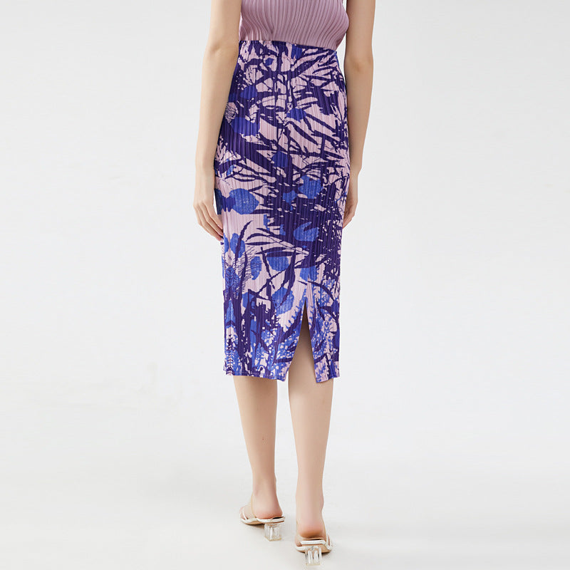 Landscape Printing and Dyeing Slim Skirt Female Temperament Wild Design Sense Slimming A- line Skirt