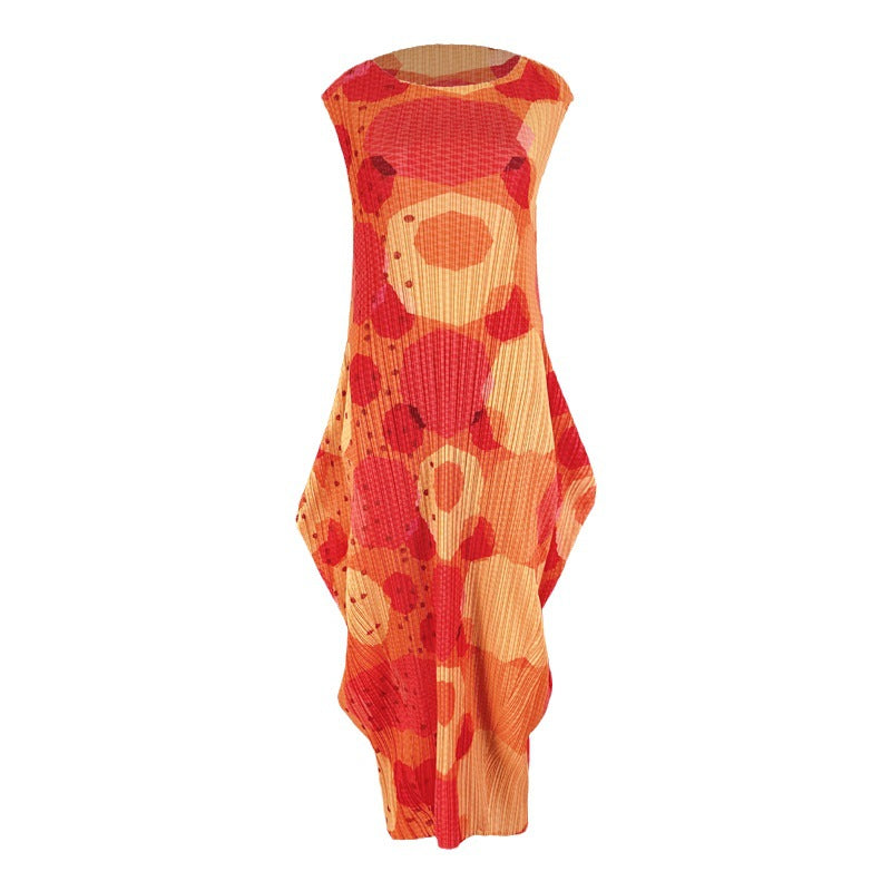 Plus Size Dress Lantern Long Skirt Western Style Youthful-Looking Slimming