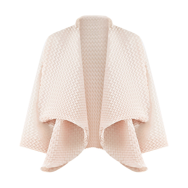 Handmade Coat Women Loose Batwing Sleeve Coat Solid Color Polo Collar Long Sleeves Outer Match