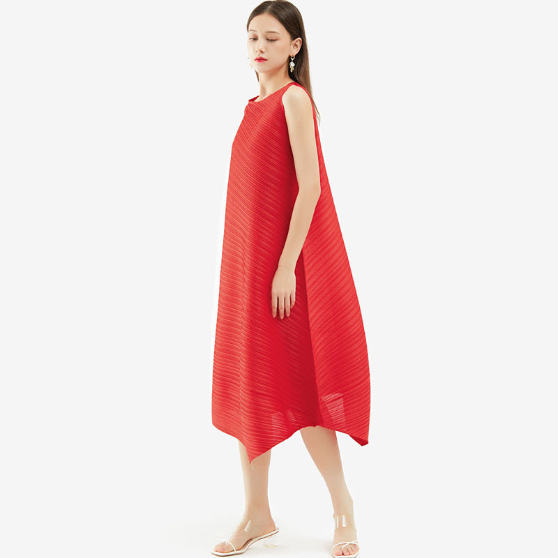 Pleated Dress Casual Style Dress Women Summer Skirt