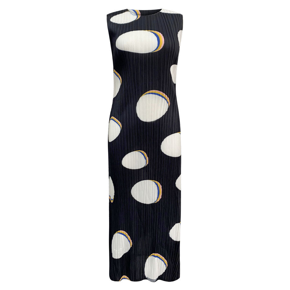 Fudou Series Sleeveless Dress Women's Mid-Length Simple Slim Straight Bottoming Skirt