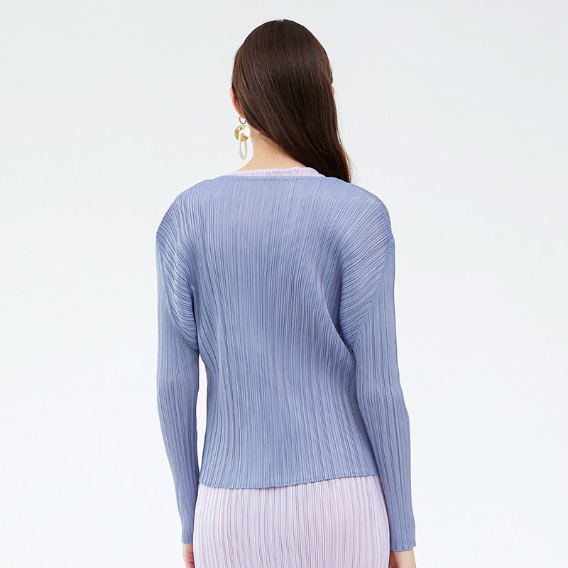 Cardigan Thin Casual Top Solid Color Slim Fit Long Sleeves Shawl Short Coat for Women