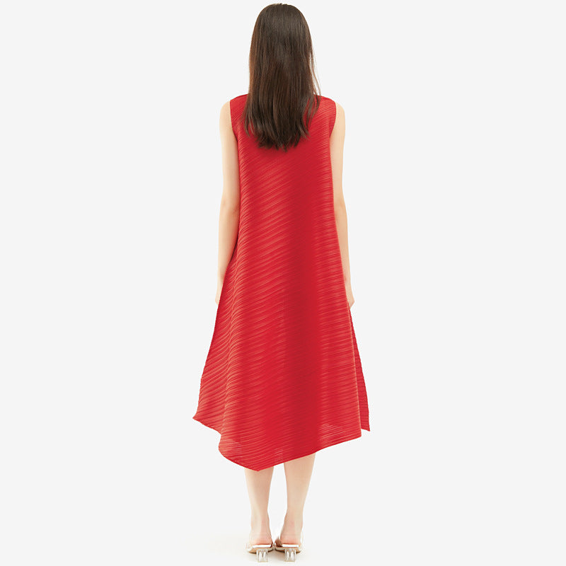 Pleated Dress Casual Style Dress Women Summer Skirt
