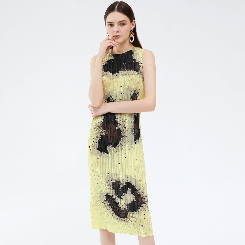 Design Sense Dress Casual Niche Mid-Length Printed Dress Children