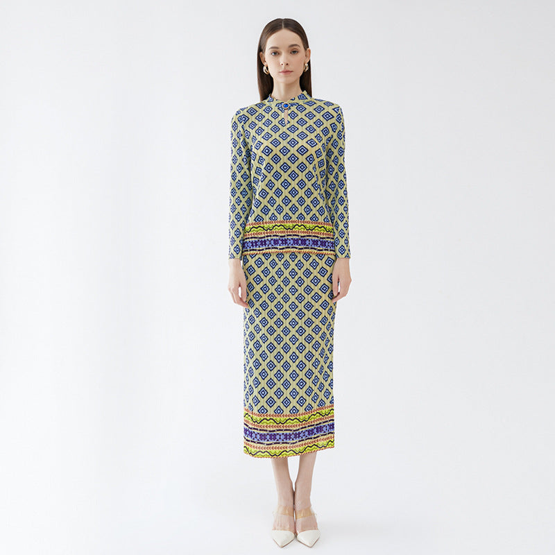 Retro Plaid Suit Women's Design Sense One Button Collar Casual Suit for Women