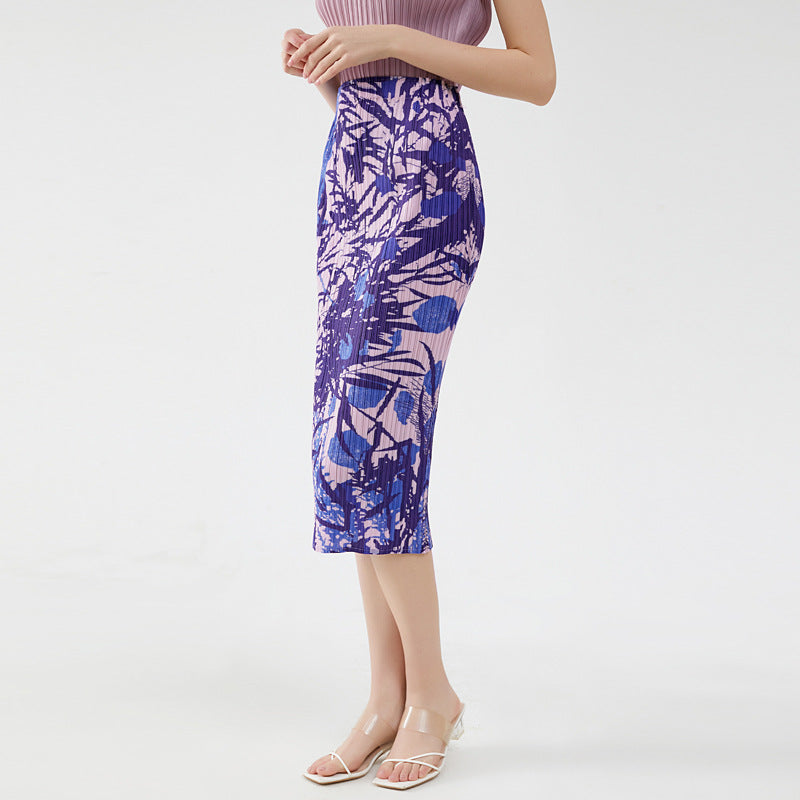 Landscape Printing and Dyeing Slim Skirt Female Temperament Wild Design Sense Slimming A- line Skirt