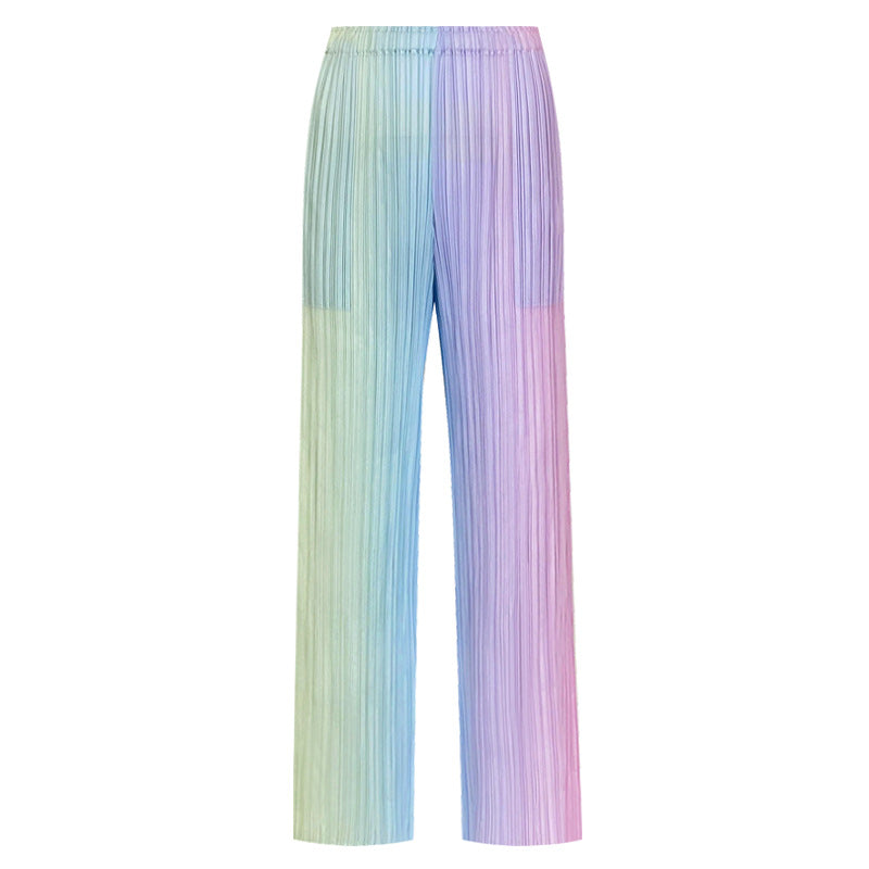 Gradient Suit Wide Leg Pants Irregular Top Vest Suit Suit Women