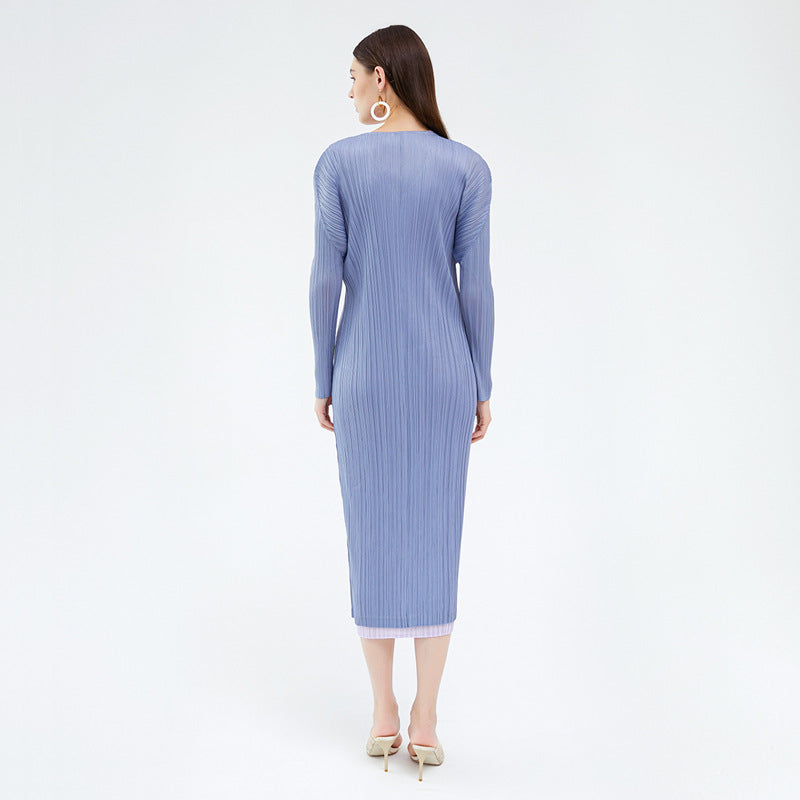 Loose Long Sleeve Trench Coat Long Solid Color Double Button Coat Cardigan for Women