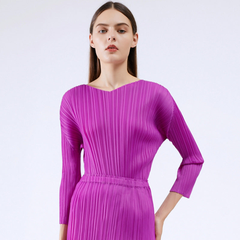 Basic All-Matching Long Sleeve Design Sense Niche Young Top for Women