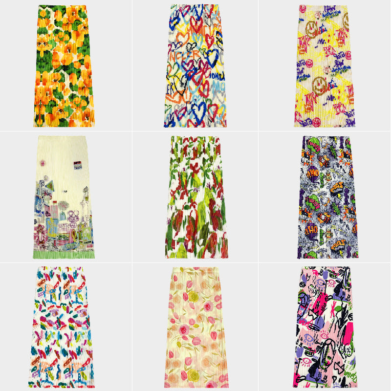 Collection Skirt Female Waist-Level Sense Straight Skirt Small Versatile Mid-Length