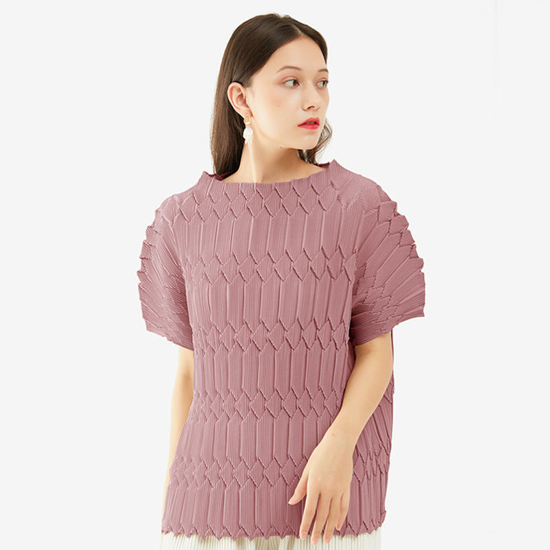 Comfort and Casual Bottoming Shirt for Women Fashionable T-shirt Short-Sleeved Top for Women