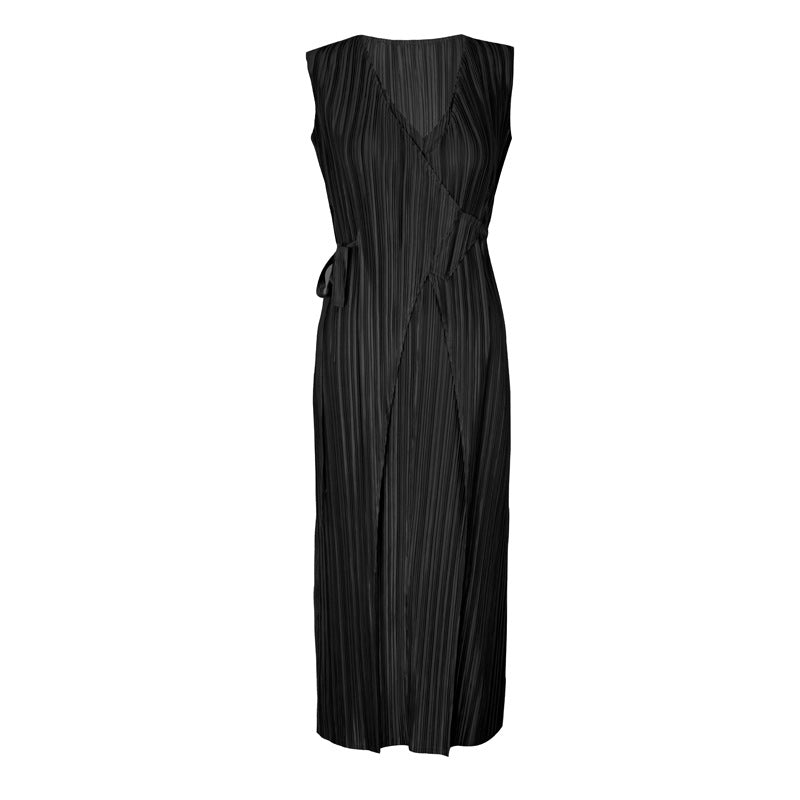 Dress Summer Women's Original Design Solid Color Stitching Mid-Length Loose Light Sense Dress Women