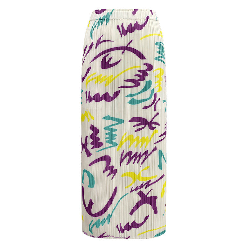 Letter Printing Suit Simple Short-Sleeved Shirt Slim Fit Two-Piece Overskirt Suit