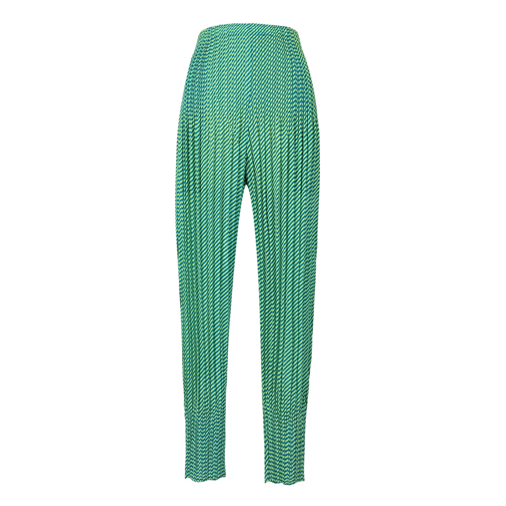 Casual Pleated Loose Striped Jacket Harem Pants Two-Piece Set