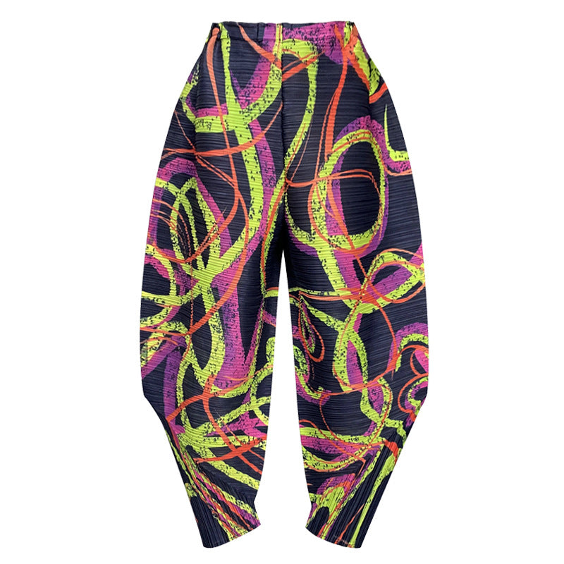 Casual Suit Niche Short-Sleeved Women's Loose Harem Pants Two-Piece Set Women's Clothing