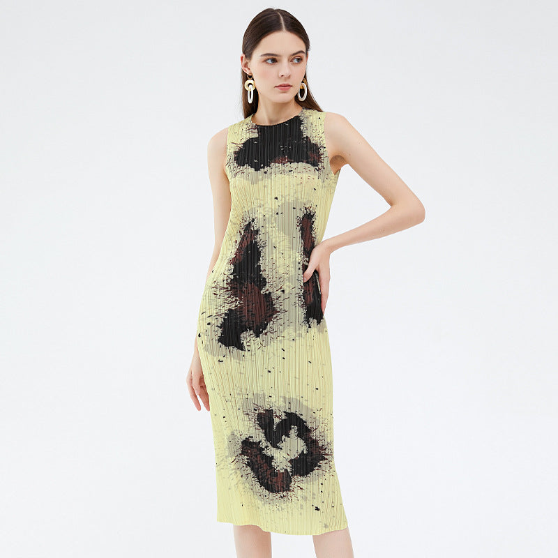 Design Sense Dress Casual Niche Mid-Length Printed Dress Children