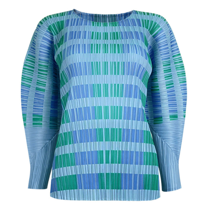 Plaid Printed Suit Women's Elegant Long Sleeve Top Straight Skirt Two-Piece Suit