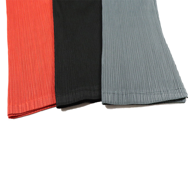 Classic Pleated Vest Slim Fit Slimming T-shirt