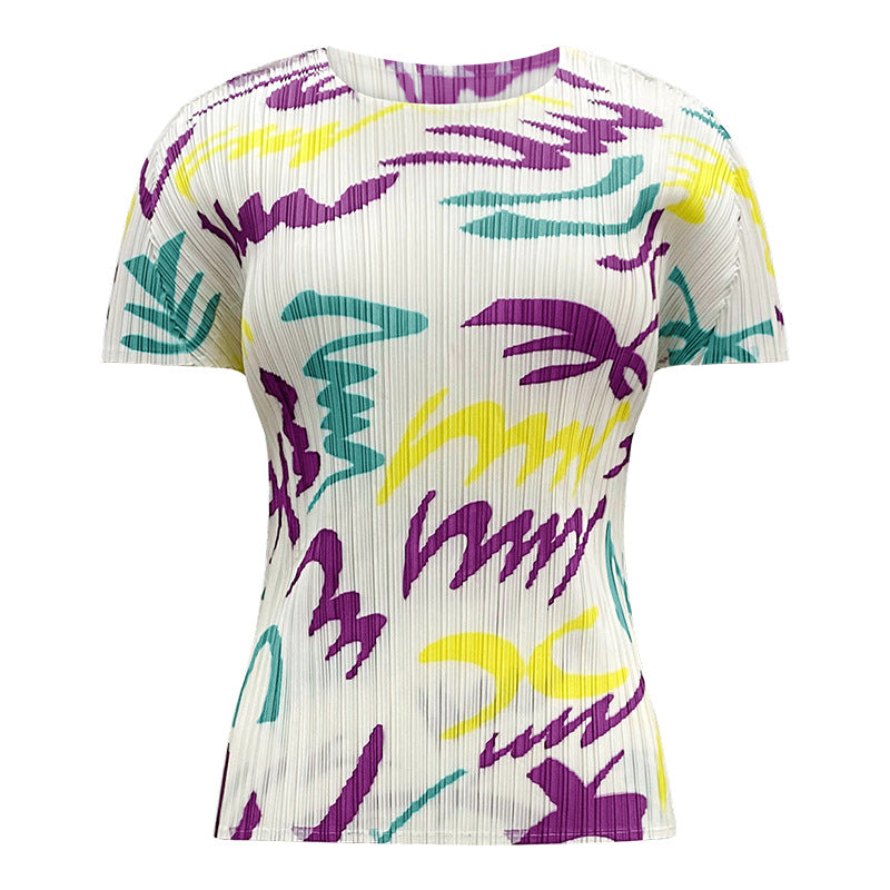 Letter Printing Suit Simple Short-Sleeved Shirt Slim Fit Two-Piece Overskirt Suit