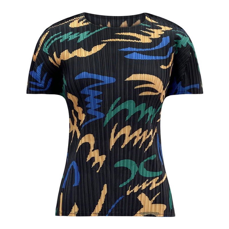 Letter Printing Suit Simple Short-Sleeved Shirt Slim Fit Two-Piece Overskirt Suit