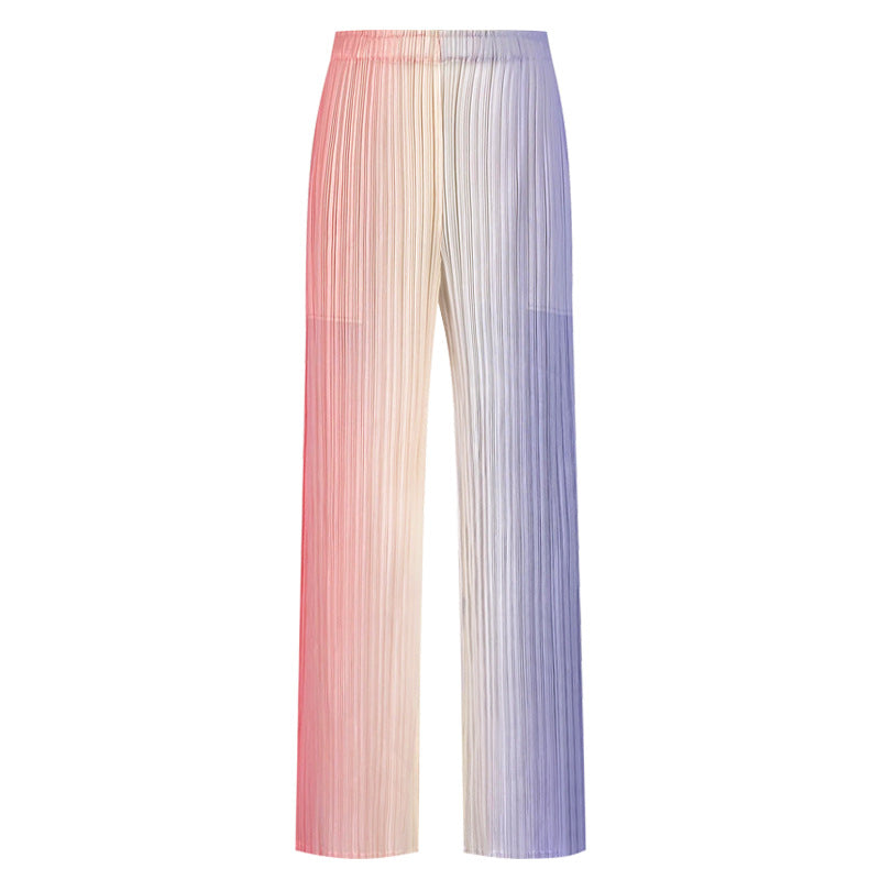 Gradient Suit Wide Leg Pants Irregular Top Vest Suit Suit Women