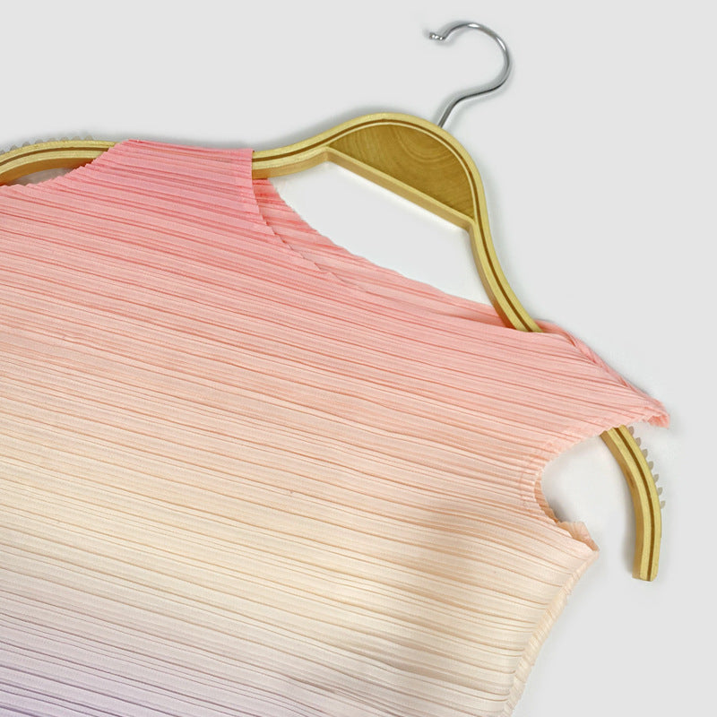 Gradient Suit Wide Leg Pants Irregular Top Vest Suit Suit Women