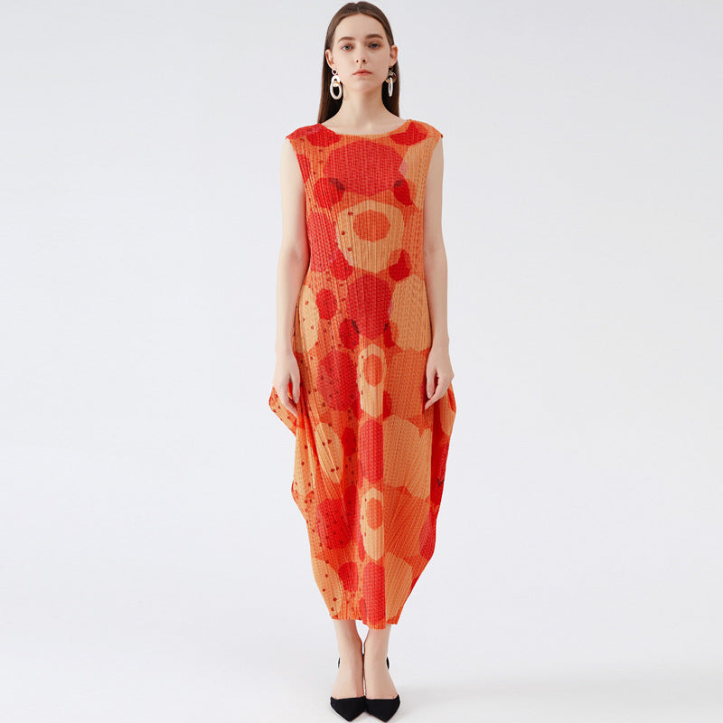 Plus Size Dress Lantern Long Skirt Western Style Youthful-Looking Slimming