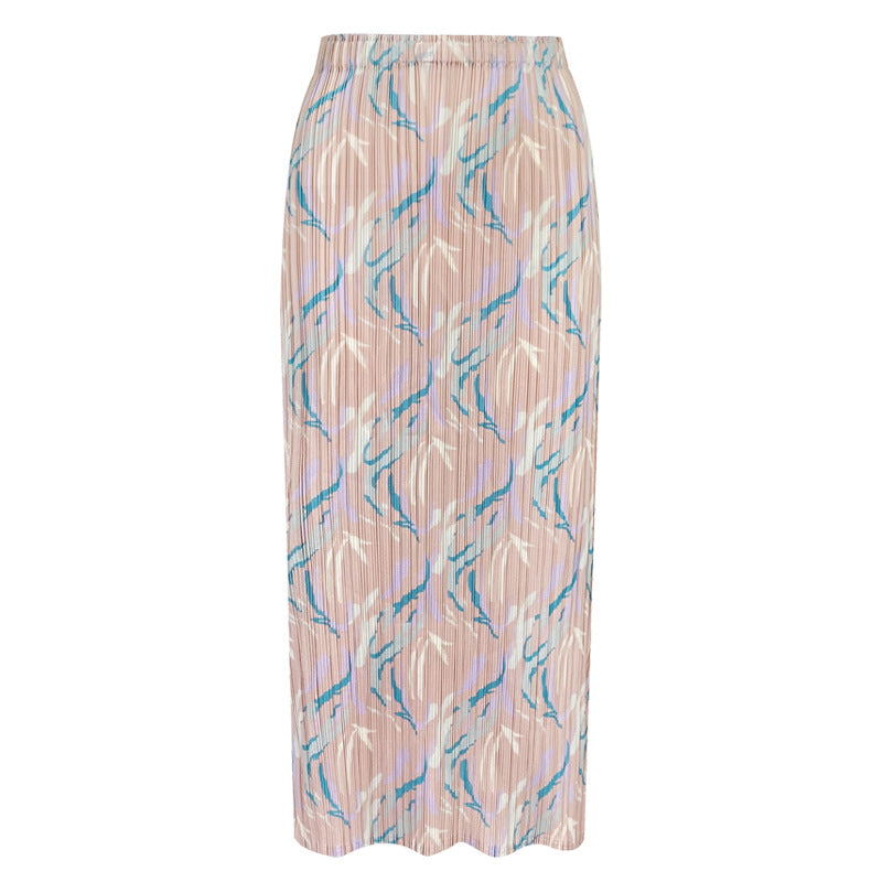 Classic Style Casual Printing Suit Slimming Top and Skirt Coat for Women