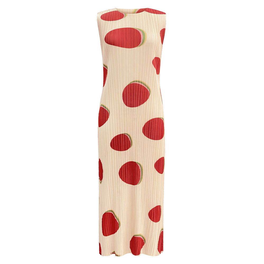 Fudou Series Sleeveless Dress Women's Mid-Length Simple Slim Straight Bottoming Skirt