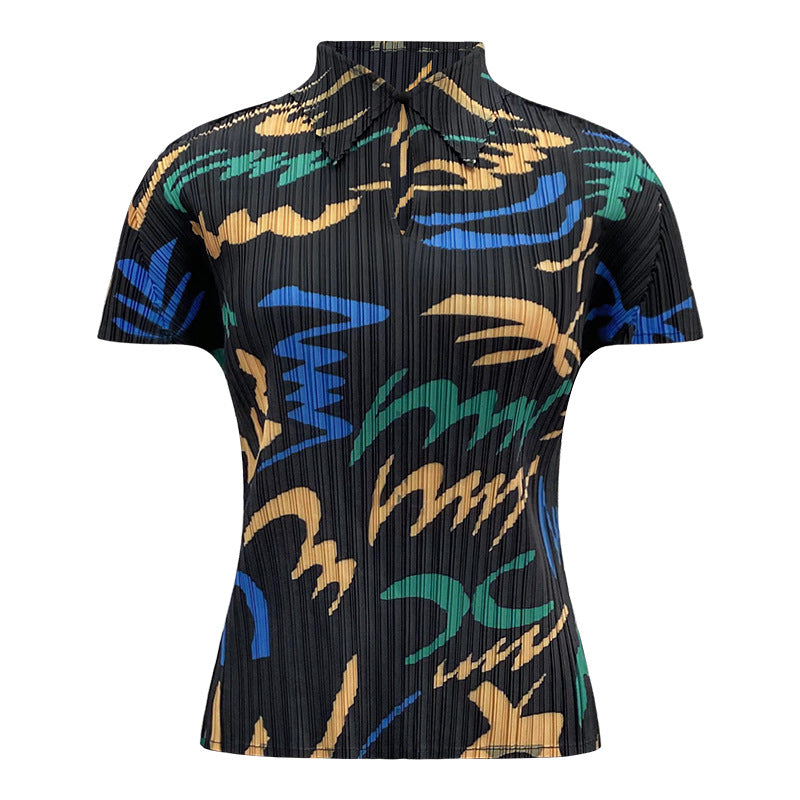 Letter Printing Suit Simple Short-Sleeved Shirt Slim Fit Two-Piece Overskirt Suit