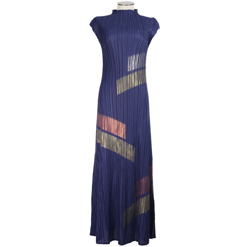 Original Hand-Painted Dress Dress round Neck Sleeveless Dress Clothing