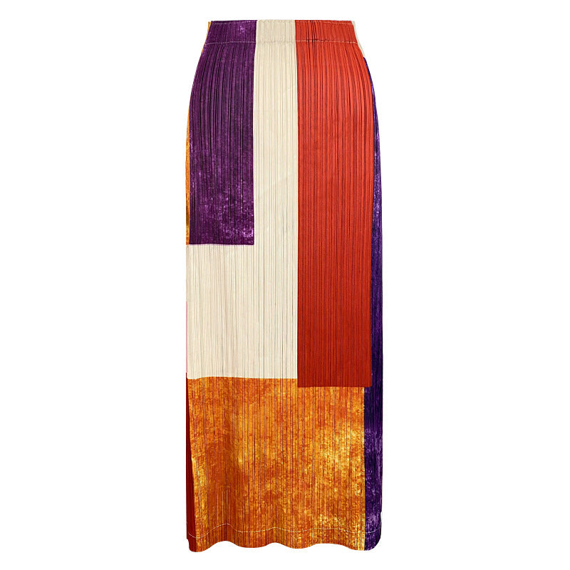 Plaid Two-Piece Plaid Top Slim Skirt Suit Women