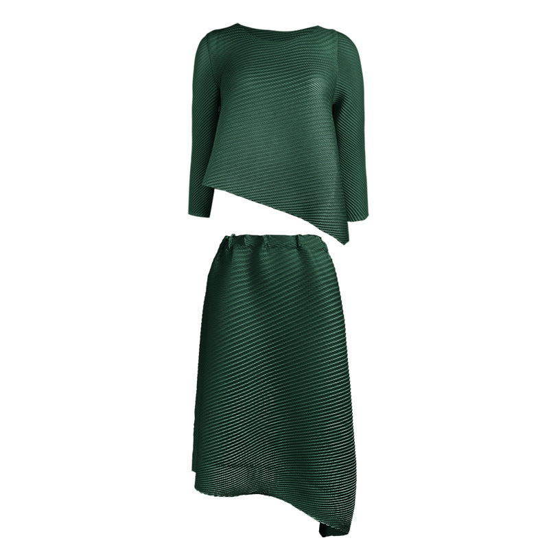 Chanel Suit Women's Irregular Skirt Temperament Top Women's Scale Pleated