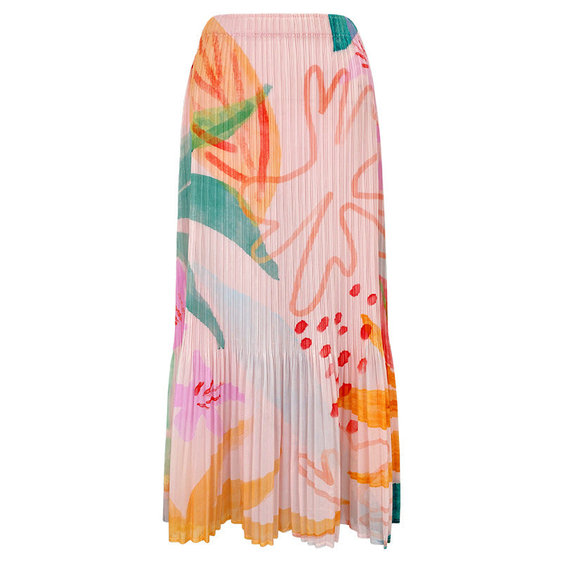 Nanyou Skirt Printing Grade Casual A- line Dress Sense Classic Style