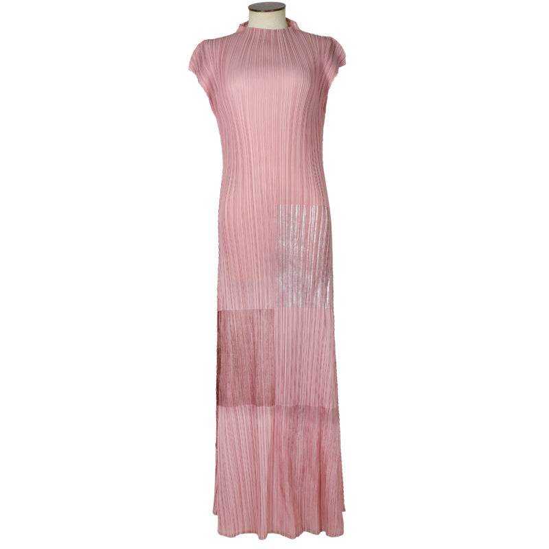 Dress Popular Pleated Dress Classic Style Long Hand-Painted Dress Women