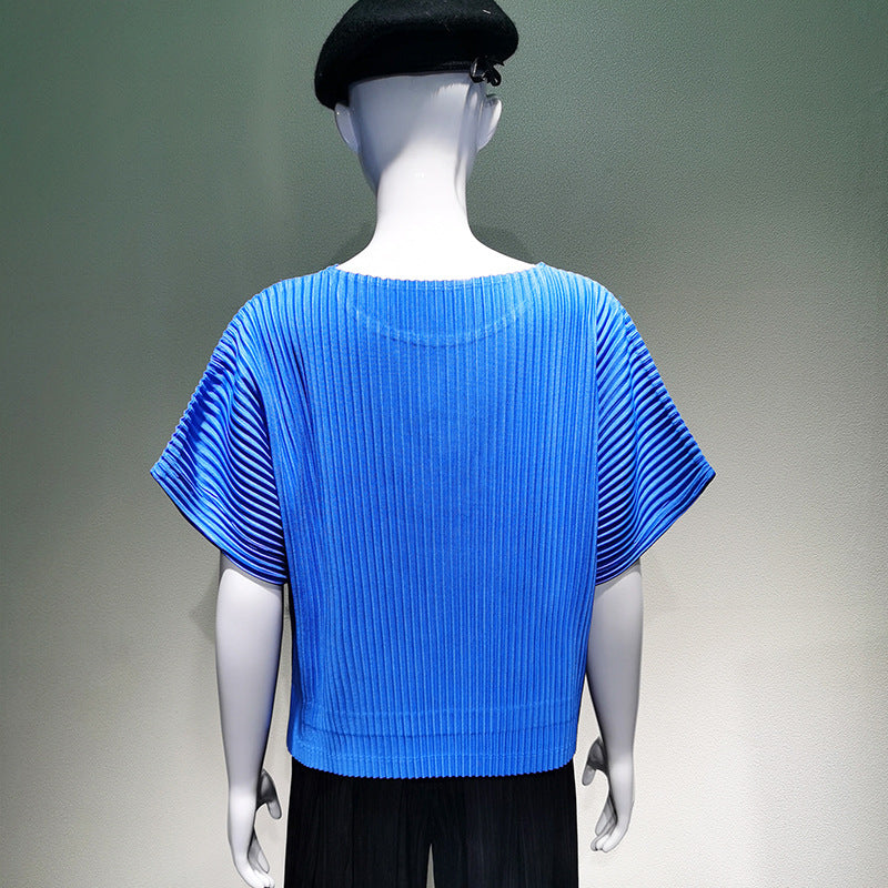 Solid Color BASIC Top Women's Simple Short-Sleeved T-shirt Loose round Neck Bottoming Shirt