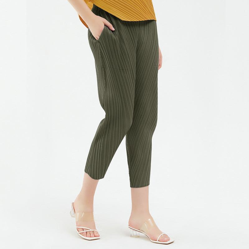 Waist Casual Pants for Women Loose Thin and Comfortable Cropped Skinny Pants Women