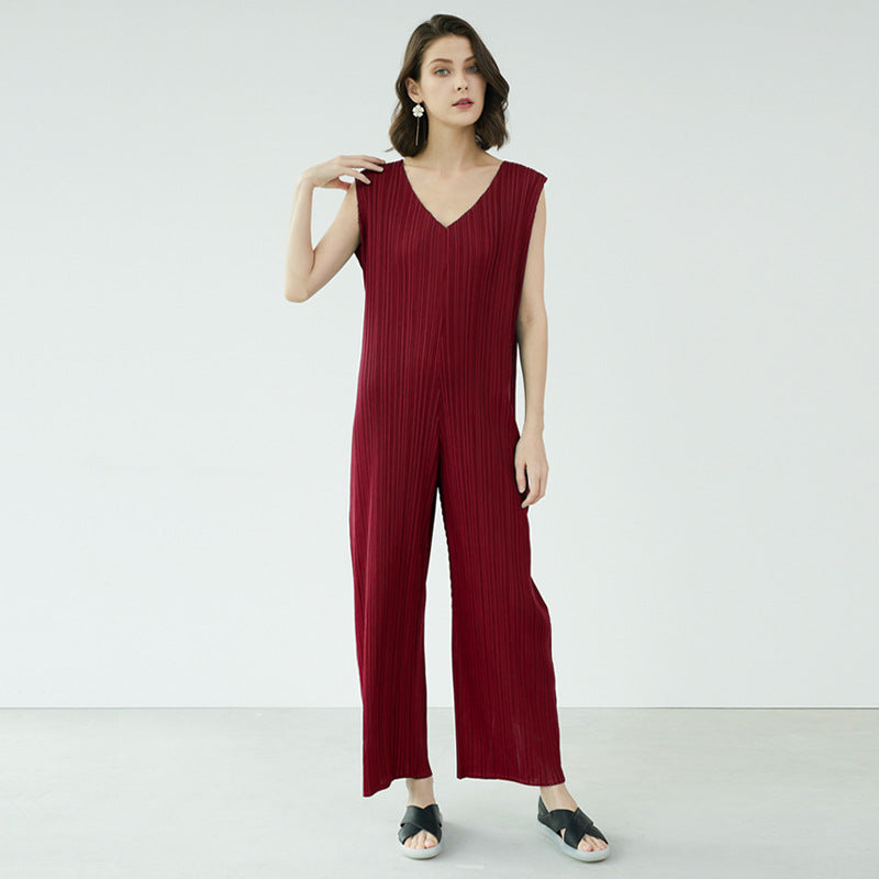 Summer Casual Loose Slimming Pullover Waist Anti-Aging Casual Jumpsuit in Stock Tide