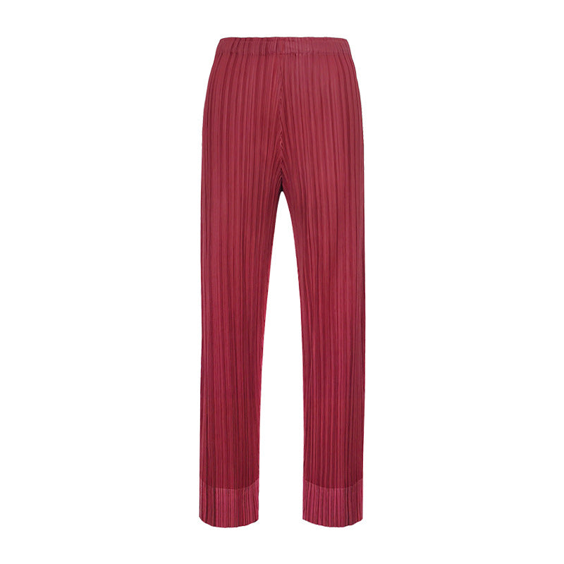 Simple Style Cropped Skinny Pants Women's Solid Color Basic Small Slit Casual Pants Women