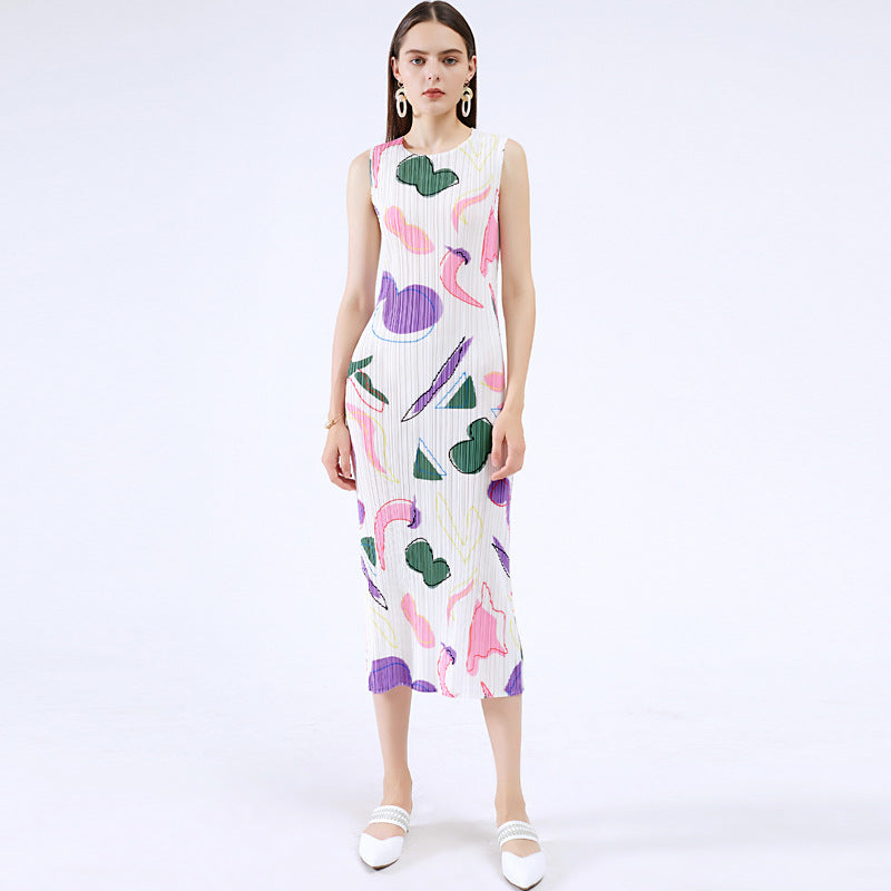 Summer Temperament Dress Women's Slim-Fit Slimming Geometric Long Skirt One Piece Dropshipping