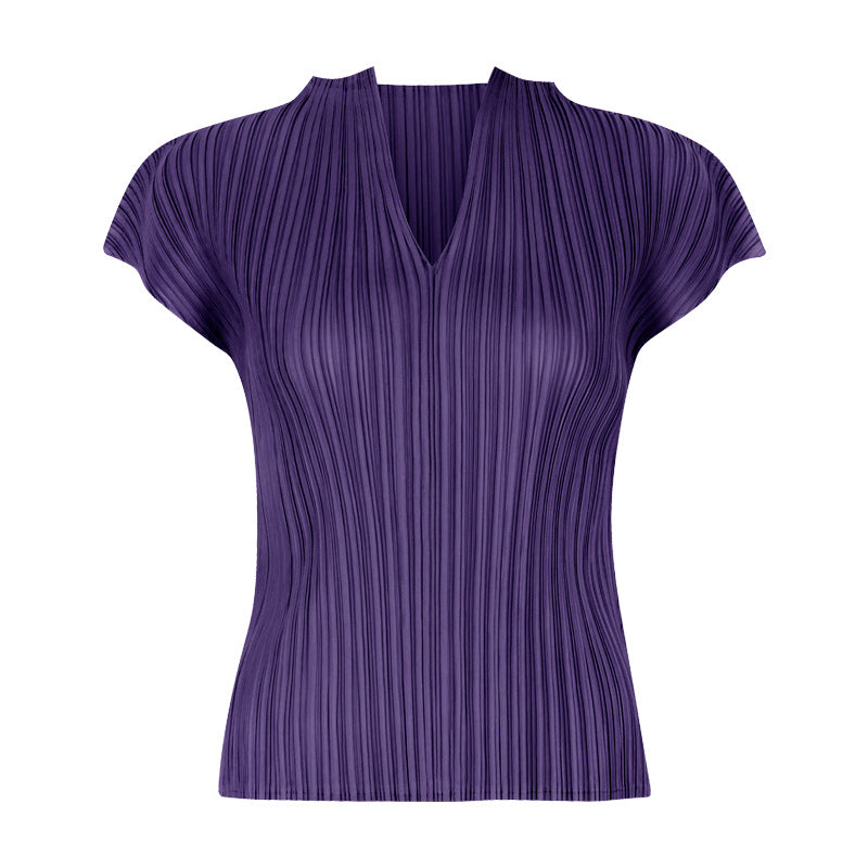 Solid Color Classic All-Match T-shirt for Women Basic Style Slim Fit Slimming V-Neckline Sleeveless Bottoming Top