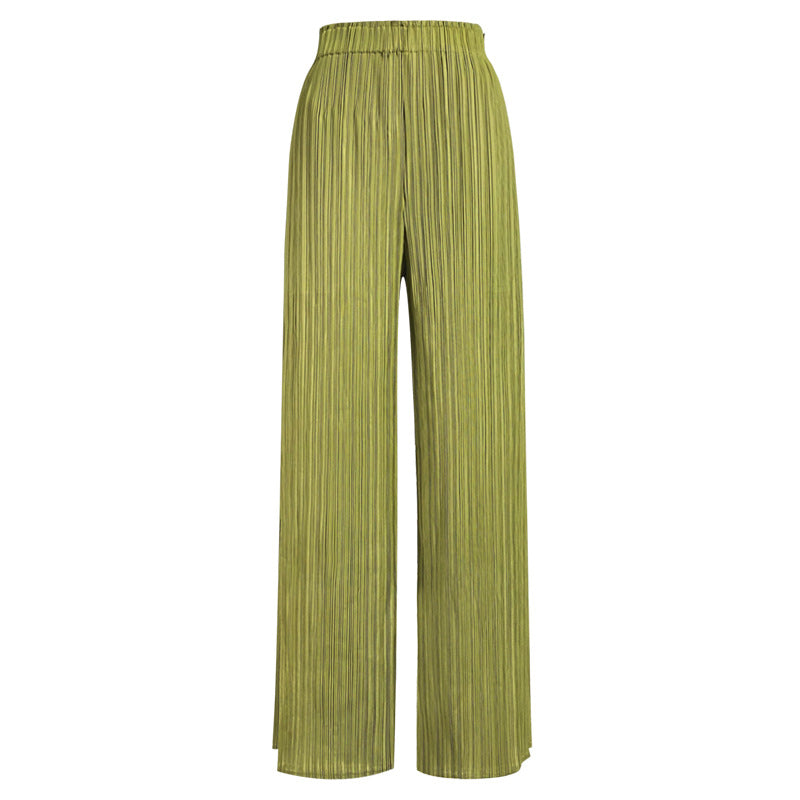 Split Wide Leg Pants Thin Loose Straight Casual Pants Women's Comfortable Cool Pants