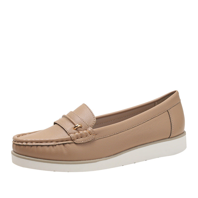 Slip-on Low-Cut Pumps Female Lady Casual Flat Commuter Loafers