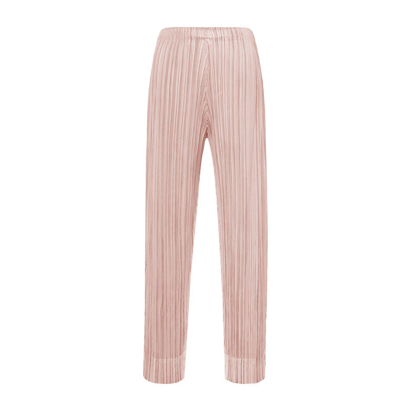 Simple Style Cropped Skinny Pants Women's Solid Color Basic Small Slit Casual Pants Women