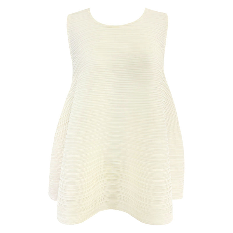 Solid Color Loose round Neck Sleeveless Top Versatile T-shirt