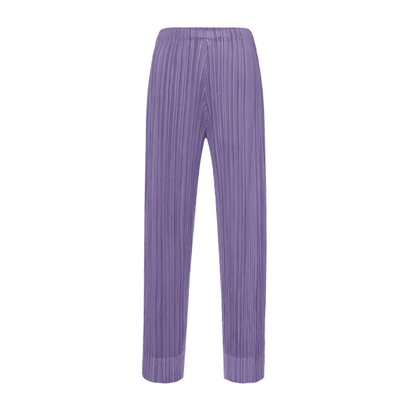 Simple Style Cropped Skinny Pants Women's Solid Color Basic Small Slit Casual Pants Women