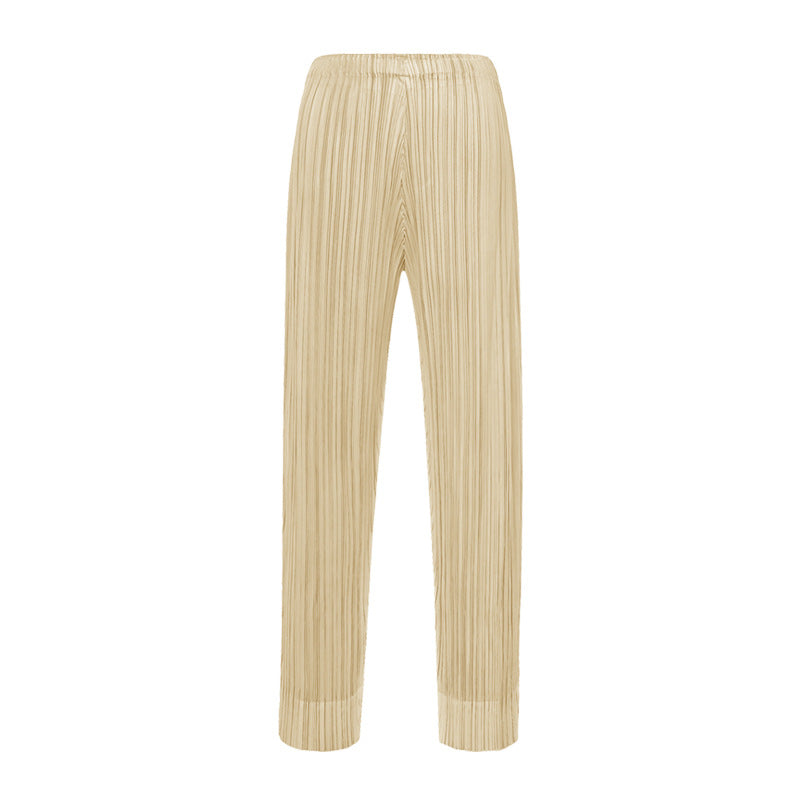 Simple Style Cropped Skinny Pants Women's Solid Color Basic Small Slit Casual Pants Women