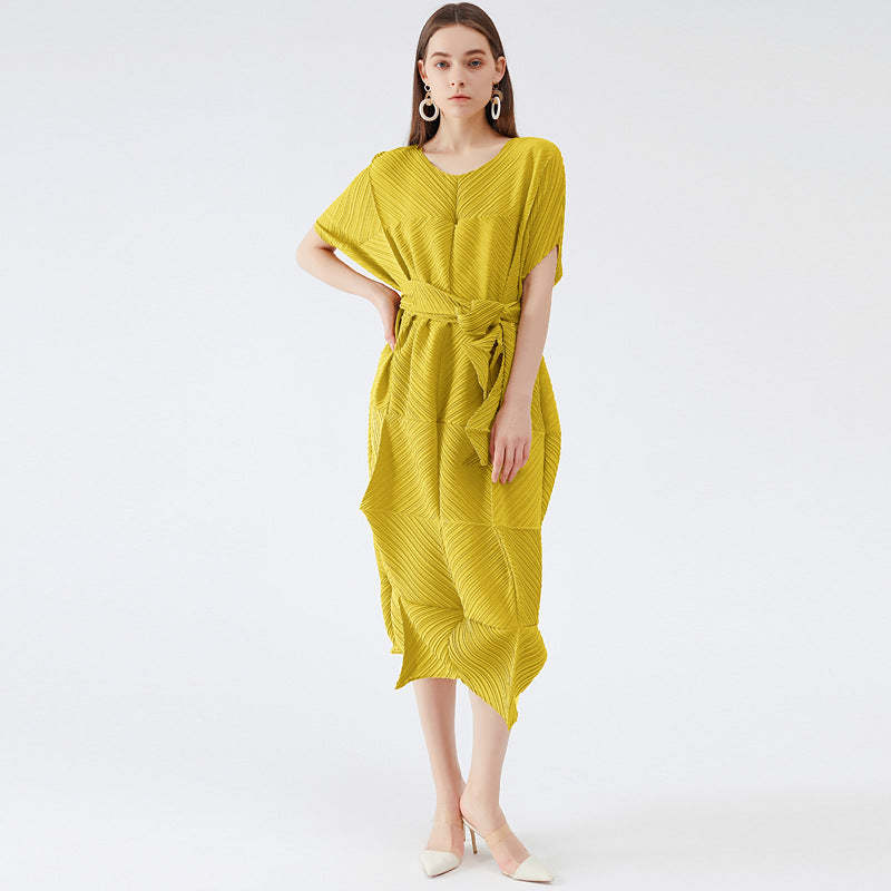 Yellow Chiffon Dress Mid-Length Fairy Skirt Spring Clothing