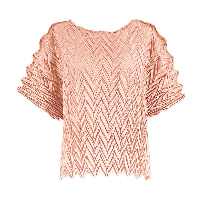 Summer Loose Wave Top T-shirt Women's Short-Sleeved Clothing Wholesale