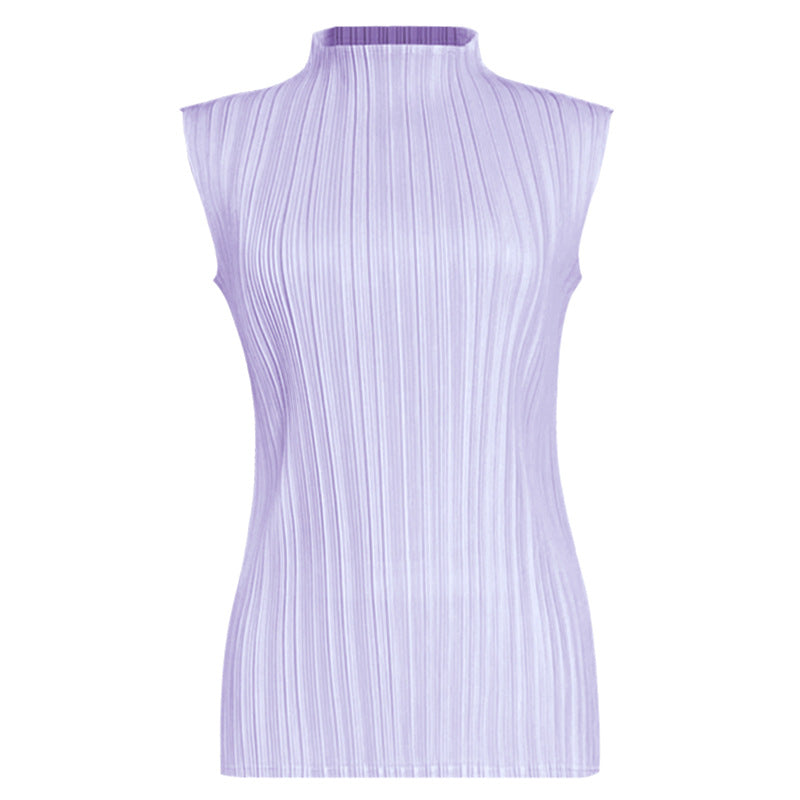 Slimming Sleeveless Collar Vest Basic All-Matching Top for Women